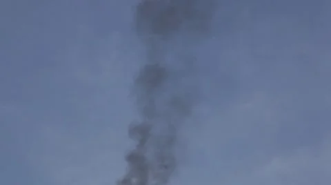Black smoke from chimney Stock-Footage 7727793