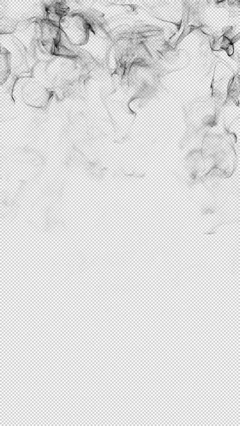 Black Smoke Cloud Sweep With Transparent Background Stock-Footage 344973799