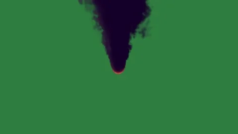 Black smoke coming out of it and isolated isolated on green screen background Stock-Footage 336892150