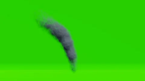 Black Smoke Effect on Green Background Stock Footage 318955232