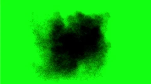 Black smoke explosion isolated on green screen background for visual effects Video stock 347343953
