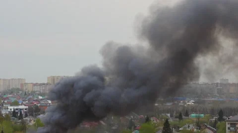Black smoke of fire Video stock 49823759