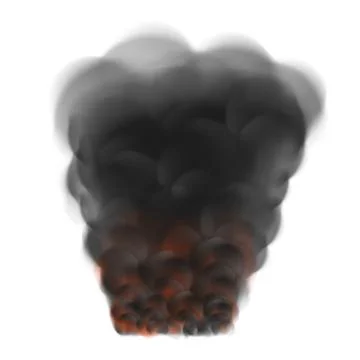 Black smoke from the fire Stock Illustration
