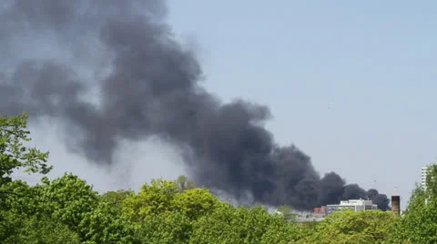 Black Smoke Stock Footage 23462906