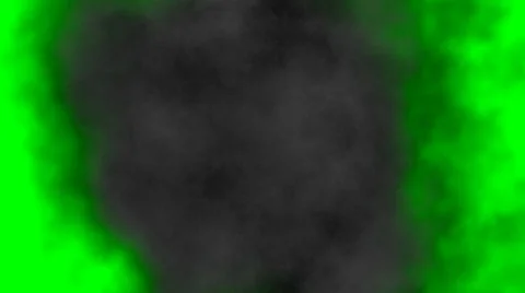Black  smoke on green screen Stock Footage 27734948