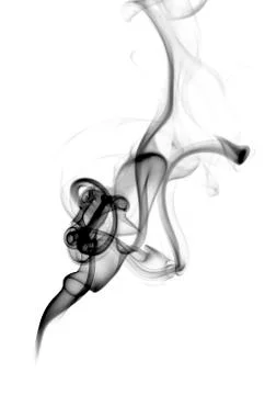 Black smoke isolated Stock Photos