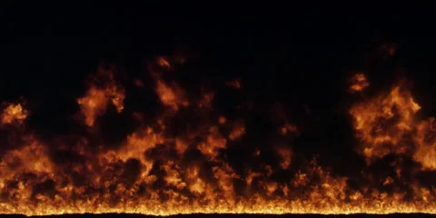 Black smoke partially obscures full-frame flames and internal explosions Stock Footage 59125001