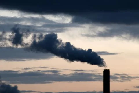 Black smoke pipe Stock Photos