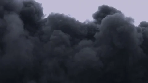 Black smoke polluting the environment. Vídeos de archivo 74138423