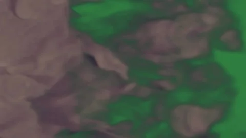 Black smoke texture brain on some spots pattern isolated on green screen Stock Footage 337035420