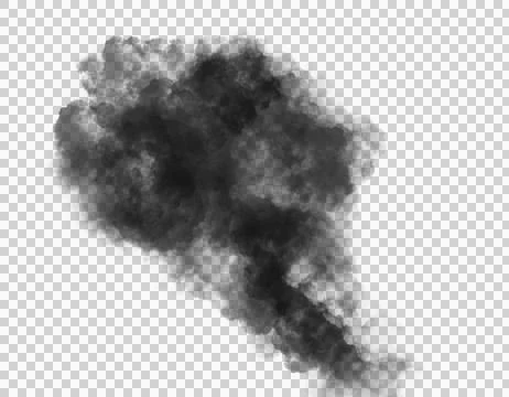 Black Smoke on transparency background Ep19 Stock Illustration