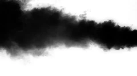 Black smoke on the white  background Stock Footage 10607749