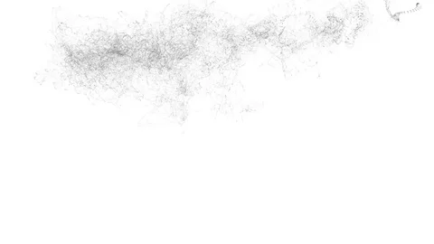 Black smoke on white background Video stock 76822069