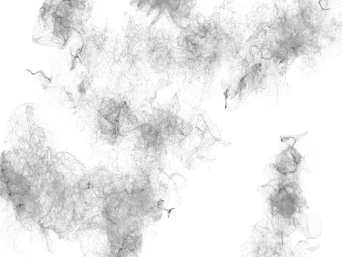 Black smoke on white background Video stock 76848982