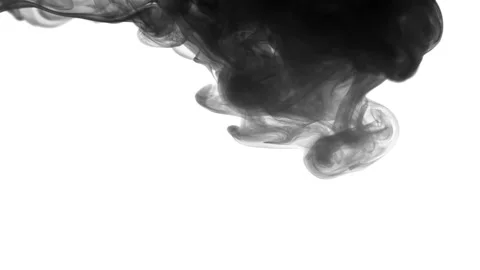 Black Smoke On White Background Stock Footage 146828707