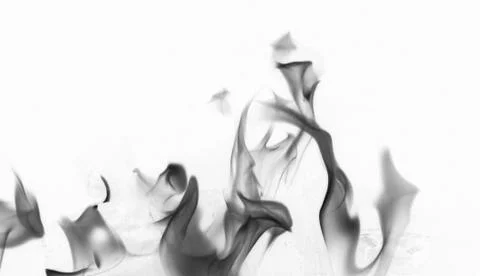 Black smoke on white Stock Photos