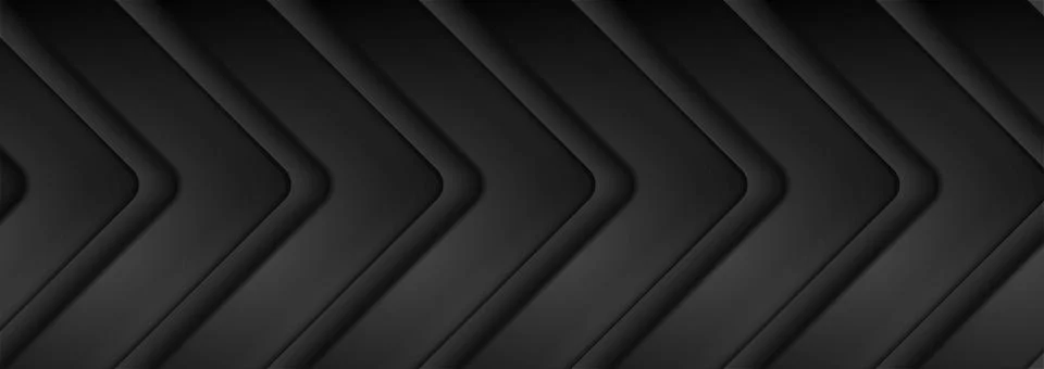 Black smooth arrows abstract technology background Stock Illustration