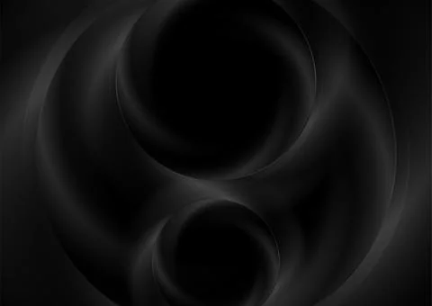 Black smooth glossy circles abstract geometric background 스톡 일러스트