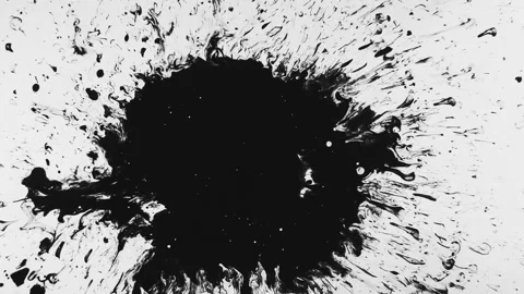 Black smudge white stains pattern art background Stock Footage 134880150