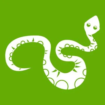 Black snake icon green Stock Illustration