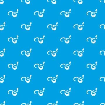 Black snake pattern seamless blue Stock Illustration