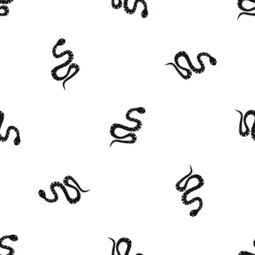Black snake wriggling pattern seamless black Illustrazione stock