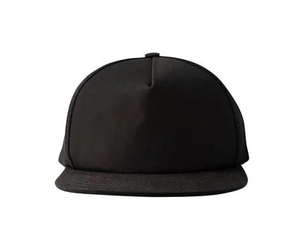 Black snapback cap isolated 스톡 사진