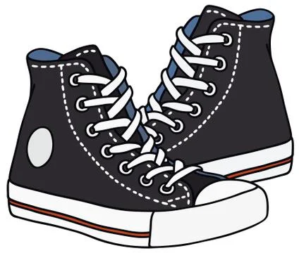 Black sneakers Stock Illustration