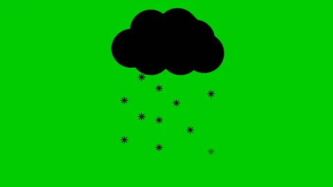 Black snow from cloud seamless green Stock Footage 204025697