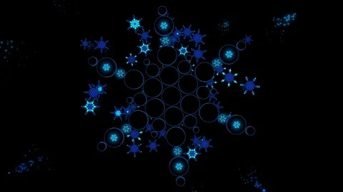 Black Snowflake Looping Animation Stock Footage 73306065
