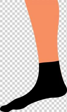 Black sock on the foot Stockillustratie