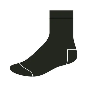 Black sock template Illustrazione stock