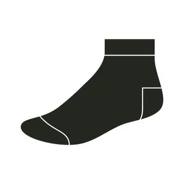 Black sock template Stock Illustration