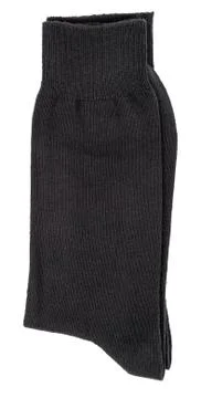 Black socks folded isolated Stock Photos