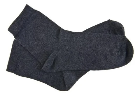 Black socks isolated on white background Stock Photos