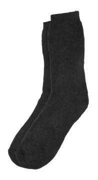 Black socks isolated on white background Stock Photos