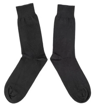 Black socks isolated on a white Stock Photos