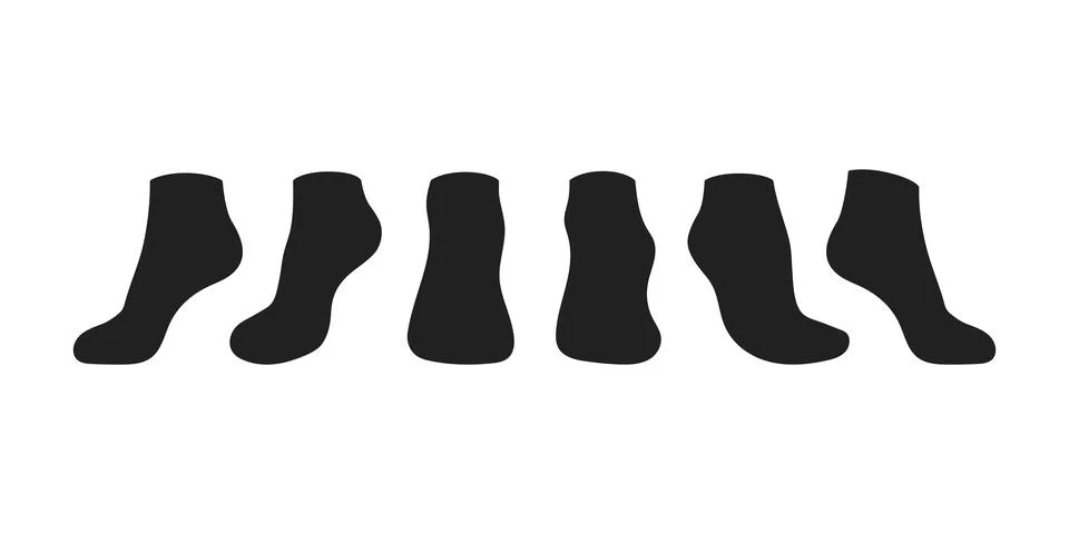 Black socks template mockup flat style design vector illustration isolated on Stock Illustration