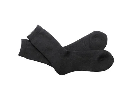Black socks on a white background Stock Photos