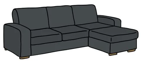 Black sofa Stock Illustration