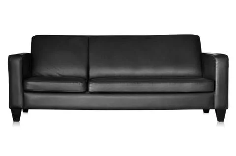 Black sofa isolated Stock-Fotos