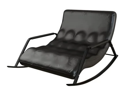 Black sofa, modern style sofa in living room, interior furniture, 3D render.. Ilustración de archivo