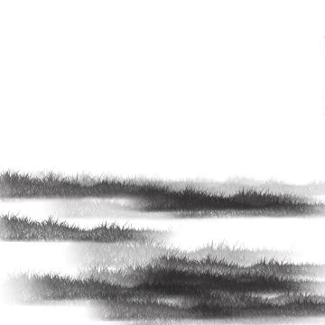 Black Soft Horizontal Grass Brush Strokes Background Stock Illustration