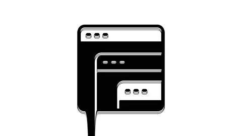 Black Software, web developer programming code icon isolated on white background Stock Footage 233969151