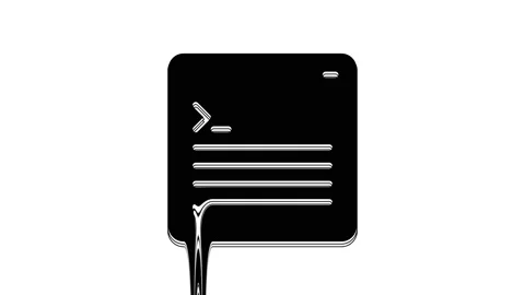 Black Software, web developer programming code icon isolated on white background Stock Footage 233980278