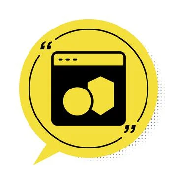 Black Software, web developer programming code icon isolated on white background Stock Illustration