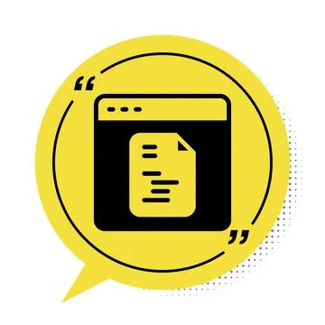 Black Software, web developer programming code icon isolated on white background Stock Illustration