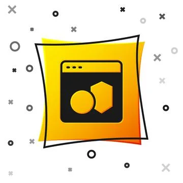 Black Software, web developer programming code icon isolated on white background Stock Illustration