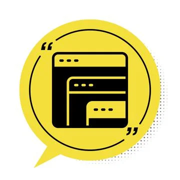 Black Software, web developer programming code icon isolated on white background Stock Illustration