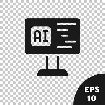 Black Software, web developer programming code icon isolated on transparent b Stockillustratie